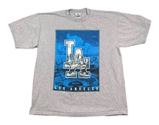 LOS ANGELES Men's Shirt LA Baseball Chavez Ravine  Gray Pro Club  T-shirt 2XL