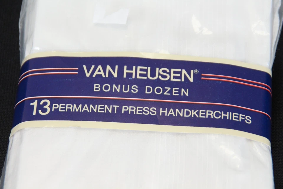 Pañuelos Van Heusen Bonus Docena Nuevo Antiguo Stock Paquete de 13 Foto 2 de 4