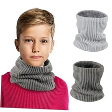 Kids Neck Warmer Winter Neck Gaiters,Fleece Balaclava Cold Darkgrey grey