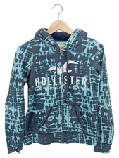 HOLLISTER Damen Sweatjacke Kapuze XS 34 Blau Casual Streetwear