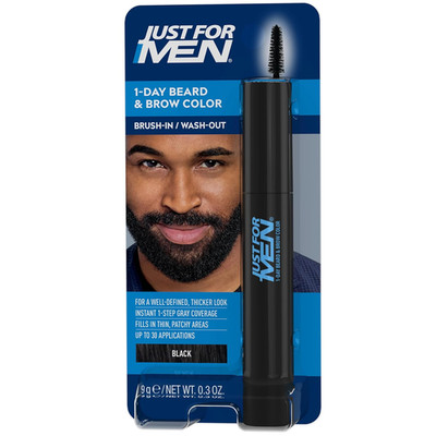 Just for Men 1-Tag-Bart- & Augenbrauenfarbe Schwarz temporäre Farbe 9ml