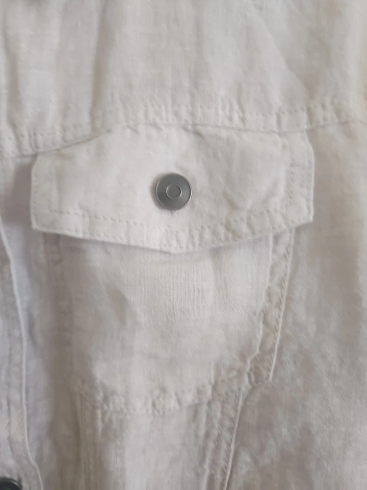 Jones New York 100% Linen Biker Motorcycle Style Jacket Natural Plus SZ XL New - Image 4 of 4