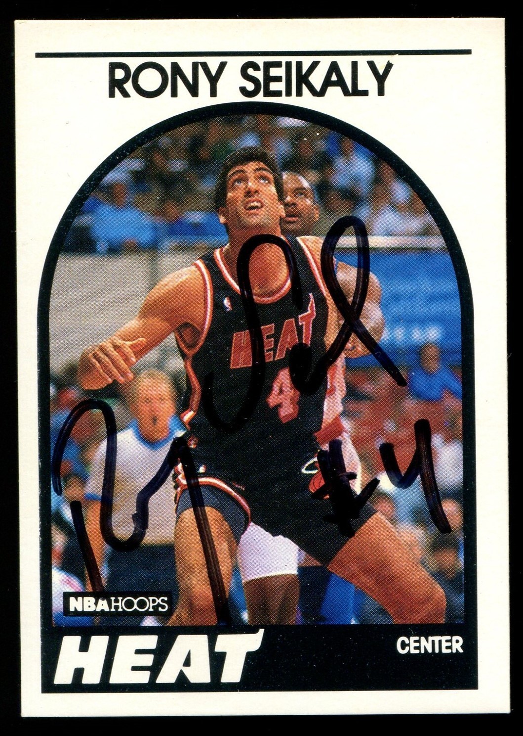 1989 Hoops #243 Rony Seikaly Signed Autograph ROOKIE Card RC Heat *15445*
