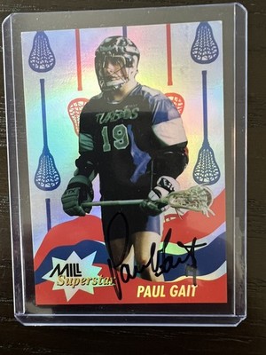 Autographed 1993 STX MILL Paul Gait Foil Lacrosse Card (100% Authentic)