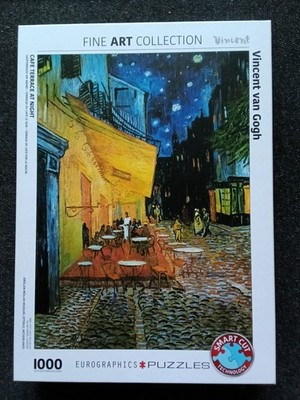 Eurographics Puzzle Caféterrasse am Abend van Gogh 1000 Teile Smartcut
