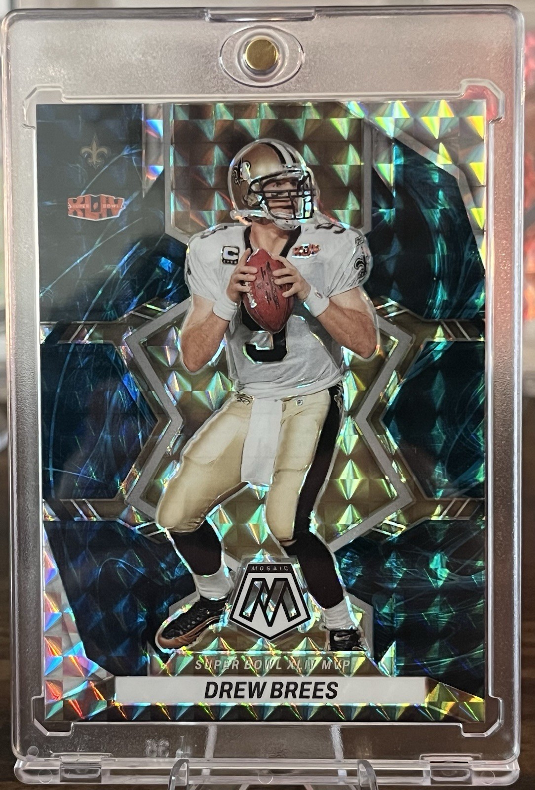 2022 Panini Mosaic Genesis Football Drew Brees Super Bowl XLIV MVP #295 CASE HIT