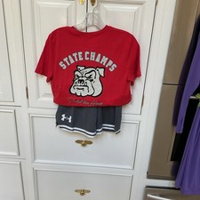 Under Armour Boys Size Large T-SHIRT AND SHORTS 8 SEAM NEW WITH TAGS