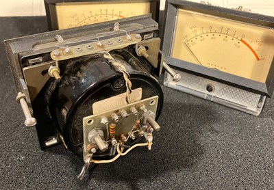 WESTON 1932 VU Meter,Bezel w/2  PC boards from an RCA ' 1960's console, RARE !