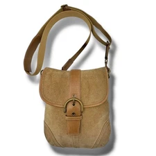 COACH Vintage Soho Suede Leather Shoulder Bag Brown Classic Stylish From Japan