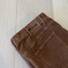 Kiton Napoli Brown Corduroy Pants Mens 34 Mad...