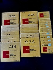 KODAK Wratten Gelatin Filters Lot of 25 75mm x 75mm  125mm X 125mm RARE