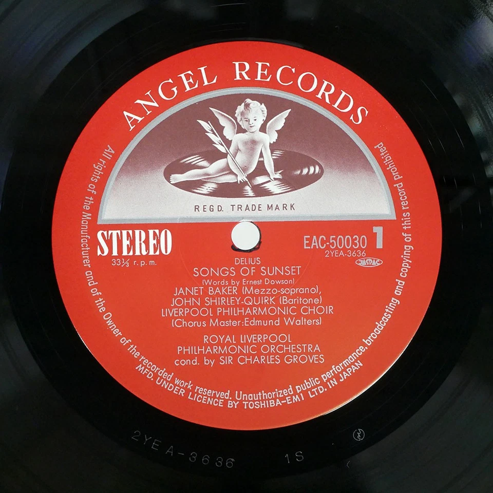 SIR CHARLES GROVES ARABESQUE SUNSET SON ANGEL EAC50030 Japan VINYL LP - Image 2 of 2