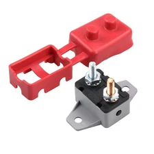 ZOOKOTO 12V/24V Stud Bolt Type Manual Reset Circuit Breaker 50A with Cover fo...
