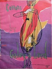 1959  Womens Galey & Lord Cotton Dress Vintage Color Fashion Art ad 