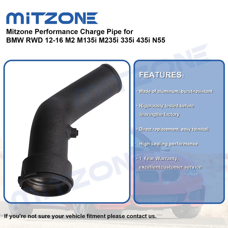 Tubo de carga Mitzone Performance para BMW RWD 12-16 M2 M135i M235i 335i 435i N55 Foto 2 de 4