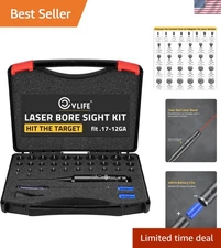 CVLIFE Professional Laser Bore Sight Kit with 32 Adapters Fit 0.17 to 12GA Calib