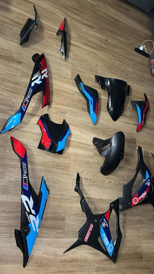 Kit de carenado para BMW S1000RR M1000RR 2019-2022 carrocería ABS azul rojo negro 19-22 Foto 2 de 4