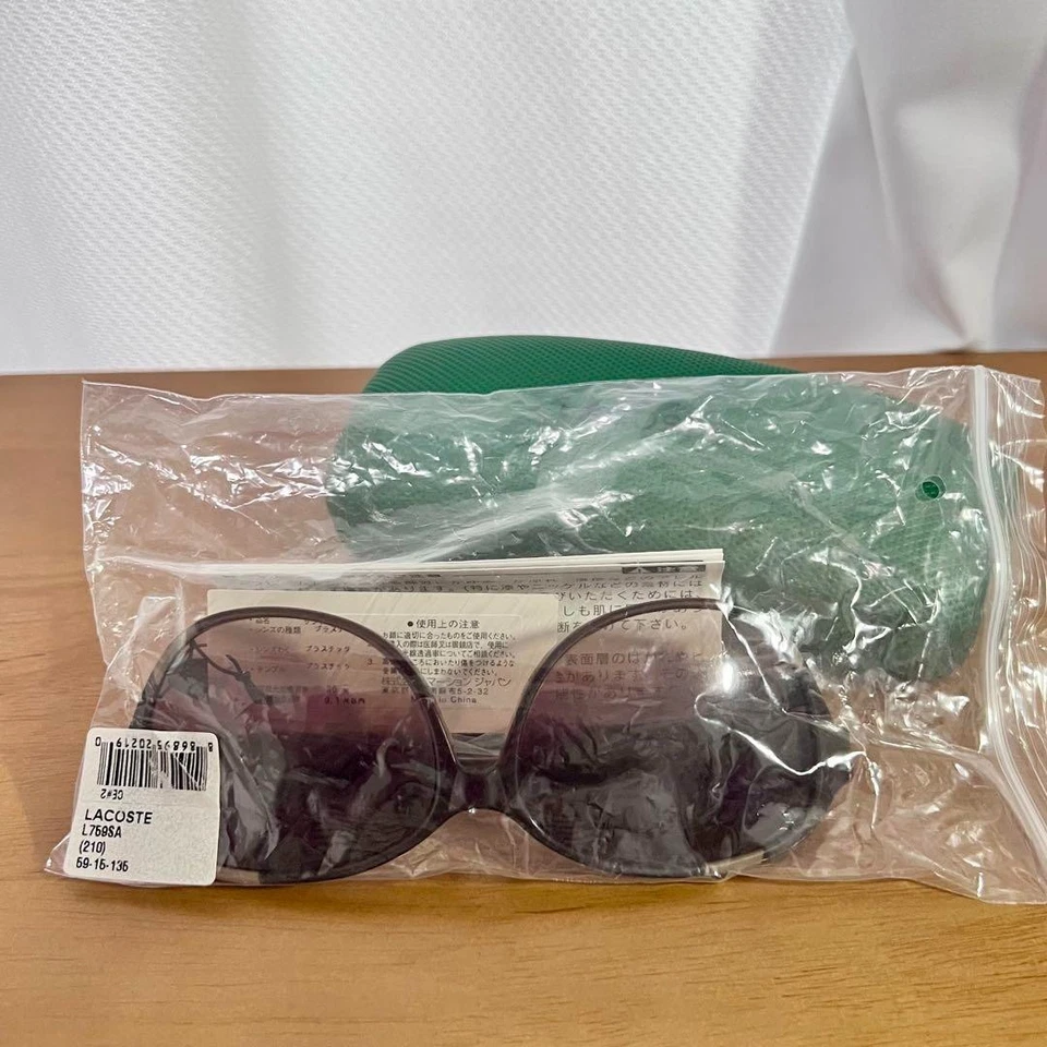 Gafas de sol Lacoste marrón marco ovalado L759SA 210 59 mm gafas de diseñador con estuche Foto 2 de 3