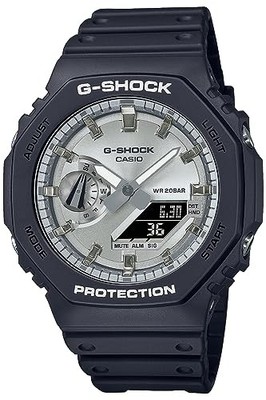Casio G-SHOCK GA-2100SB-1AJF CasiOak Black Silver Bezel Analog Digital Japan NEW