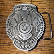 Vintage Mingo Pa. Community Centennial 1884 1984 Rare Belt BUCKLE