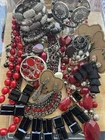 Curated Vintage Black&Red Ready To Wear Costume Jewelry Resale Lot Nice Quality