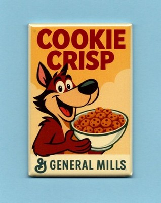 COOKIE CRISP CEREAL BOX *2X3 FRIDGE MAGNET* CHILDREN BREAKFAST FOOD BOWL MILK