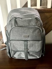 Carter's Handle It All Diaper Backpack Heather Grey Chevron Baby Bag