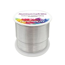 16Gauge Silver Aluminum Crafts Wire 154FT, for Jewelry Crafting, Gemstone Met...