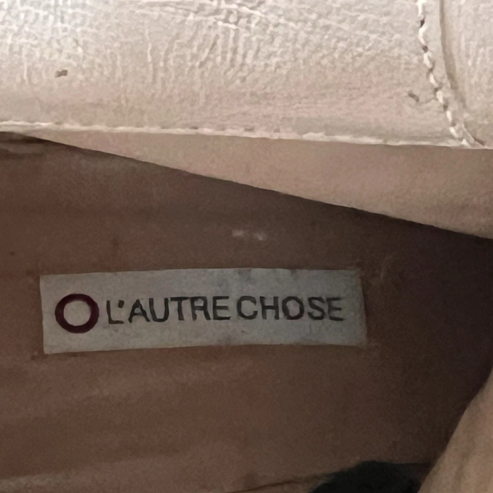 Botas hasta la rodilla de cuero L’autre Chose tacón alto talla 38 negras hechas en Italia Foto 3 de 4