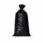 Pack of 25 Yuzet Black PP Sand Bags With Ties Flood Protection Sack Sandbag