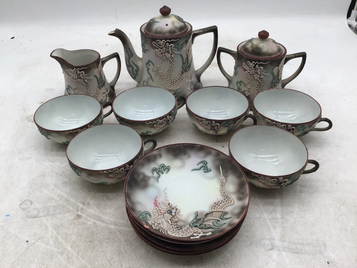 Dragon Tea Set In Collectible Japanese Teapots & Tea Sets (1900