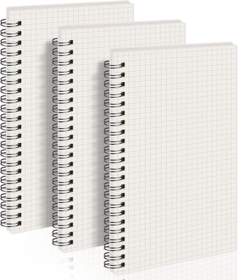 AHGXG Graph Paper Notebook Spiral 3 Pack - A5 Grid Notebook 5.7''X 8.3'', Thick 10