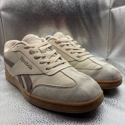 Size 10 Reebok Courtswift Chic Low Beige Mens Suede Lace-Up Sneaker Shoes