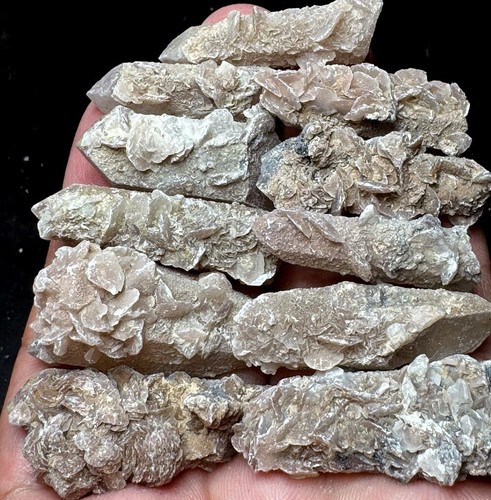87g 11 Skeletal Elestial QUARTZ Crystal&Specular Hematite Pink Fluorescent s101 - Picture 8 of 8