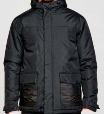 Regatta Herren&Damen Erwachsene Unisex Jacke Regenmantel wasserdicht Kapuze Gr. S schwarz