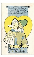 VALENTINE POSTCARD ARTIST SIGNED WITH SCOTT 397 AND RPO CANCEL