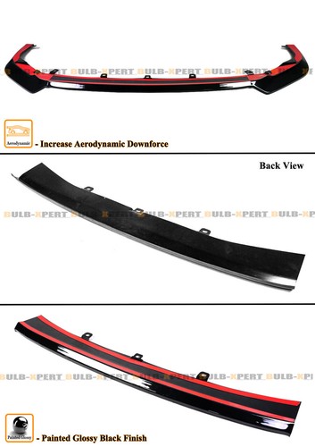 Kit divisor de labios parachoques delantero negro brillante estilo Subaru WRX VB JDM V2 S 22-24 - Imagen 3 de 5