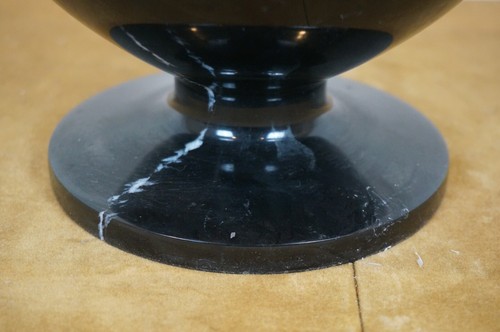 Vintage chinesische schwarze geschnitzte Jade Marmor Stein Blumenvase 12" - Bild 10 von 12