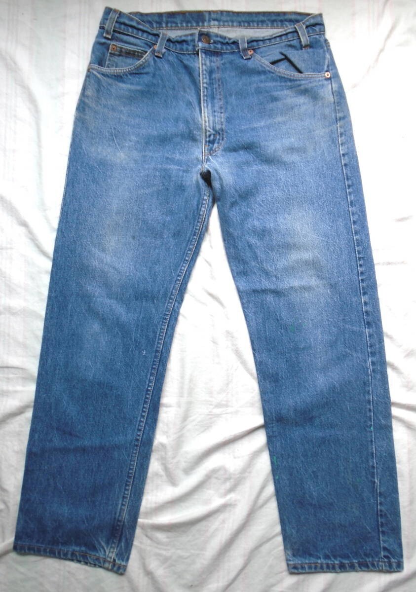 Vintage 80s (1989) Levi's 505-0217 Mens 36x30 Denim Jeans Orange R