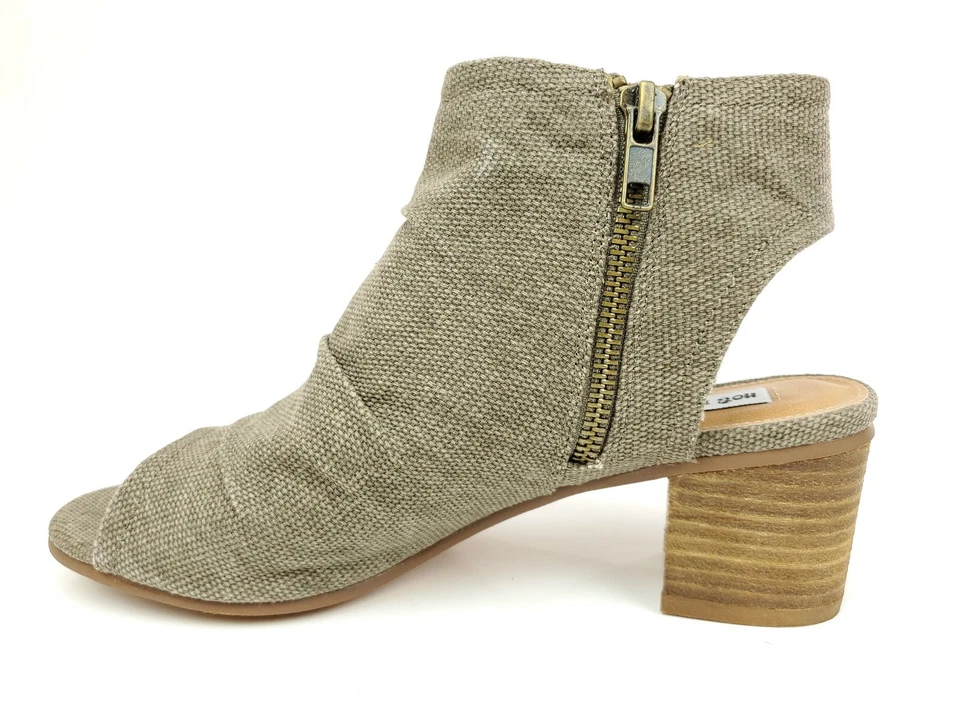 Sandalia botín de lona de tela marrón Anna sin clasificación talla 7,5 Foto 3 de 4