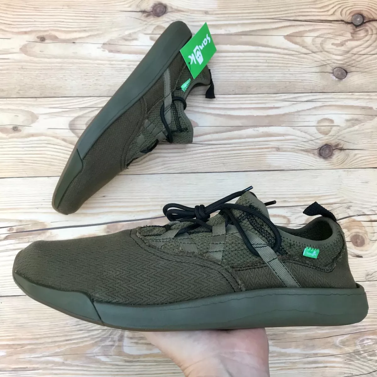 New Sanuk Chiba Quest Lace Dark Olive Men s Select a Size eBay