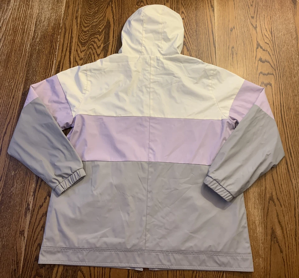 Weatherproof Vintage Gray/Purple/White Hooded,Pockets,Zip Up Windbreaker Size:XL - Image 3 of 4