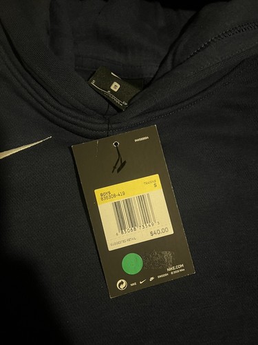 Youth Nike Training Pullover Hoodie 836308-419 Navy Blue Size S B-5 - Picture 2 of 3