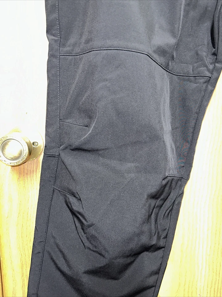 全新带标签男式无品牌黑色雪地滑雪裤拉链口袋羊毛衬里尺寸 US 40 — 第 4/4 张图片