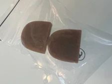 Authentic CHANEL Wide High Heel Replacements Taps Tips Tan color- 3 pairs