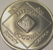 18 Year Narcotics Anonymous NA Medallion Coin 1996 WSO Series Token