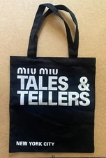 Rare and beautiful MIU MIU Tales and Tellers New York City Show Tote Bag!