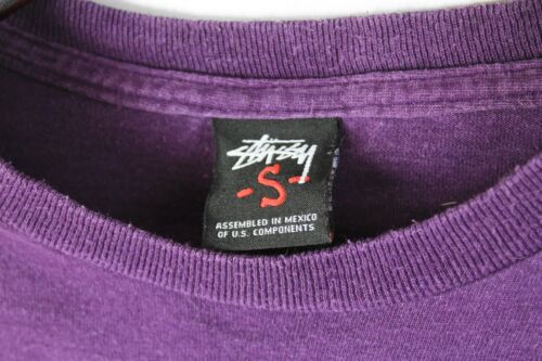 authentic STUSSY T-Shirt Size S purple tee big logo - 第 3/4 張圖片