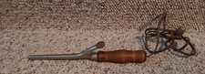 Vintage Curling Iron Electric Wood Handle Working Condition 10" Long