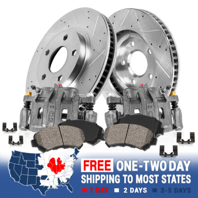 Front Red Brake Calipers and Rotors /& Pads For EXPLORER RANGER MOUNTAINEER MAZDA